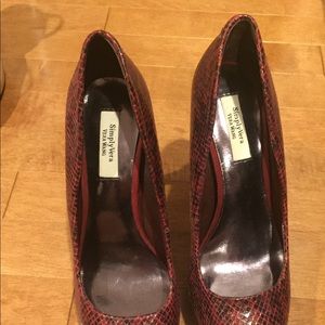 Burgundy pumps
